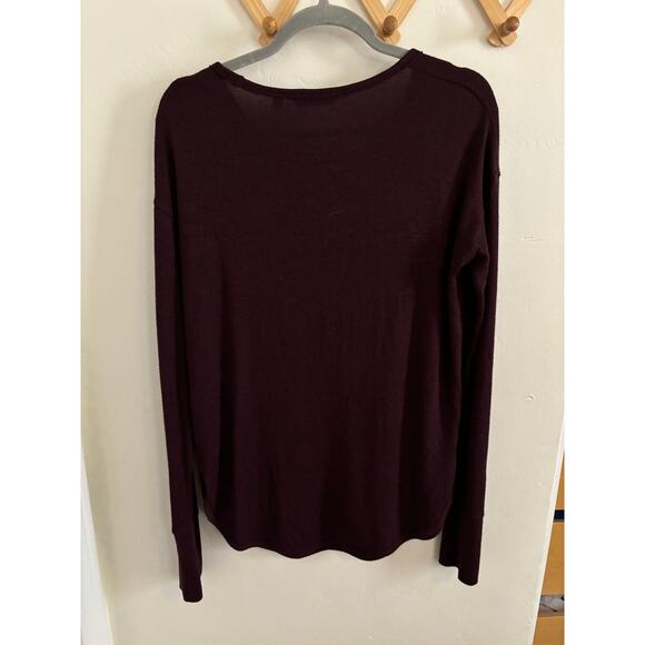 Athleta Top Women's Small Maroon Lombard Long Sleeve Soft Stretch Athletic - Picture 7 of 7